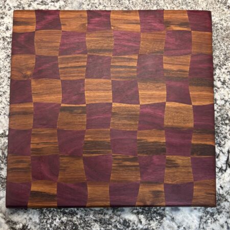Drunken Checkerboard Cutting & Game Board — Pink Heart and Goncalo Alves